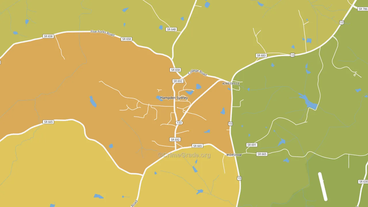 23943, VA Map of Vehicle Theft Rates