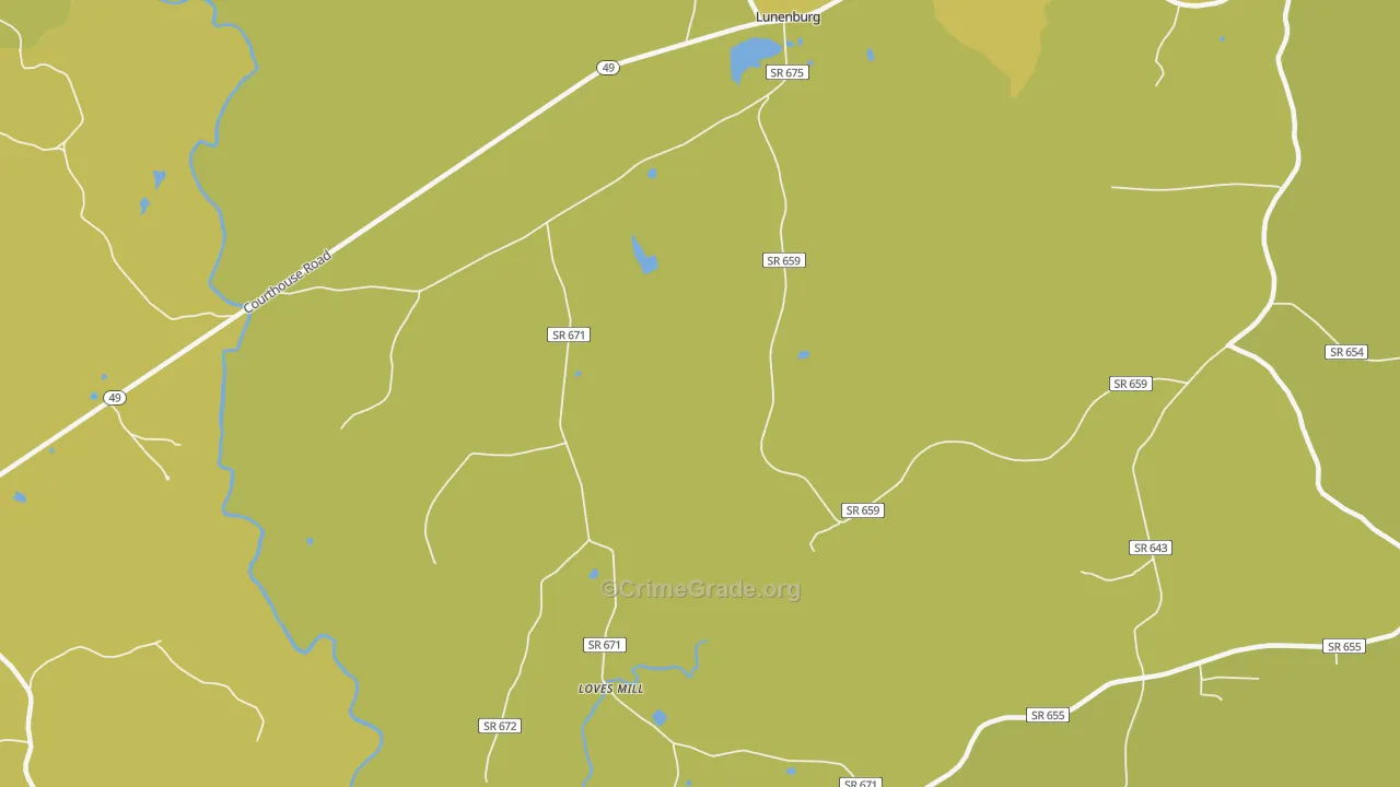 23952, VA Map of Vehicle Theft Rates