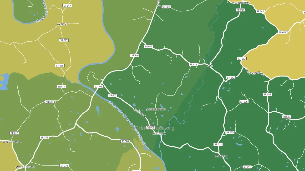 23962, VA Map of Vehicle Theft Rates