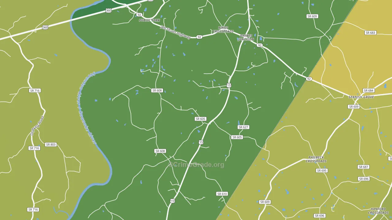 23964, VA Map of Vehicle Theft Rates