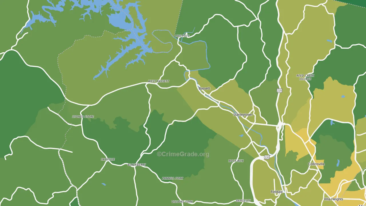 24055, VA Map of Vehicle Theft Rates