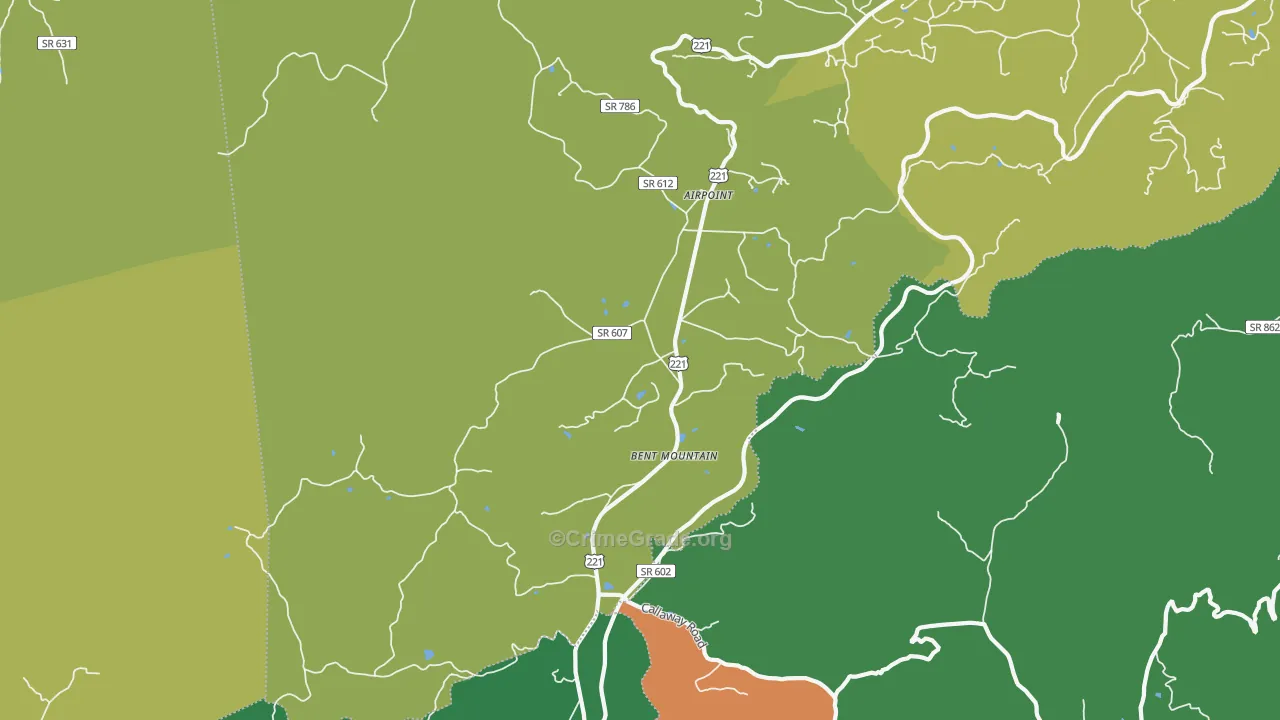 24059, VA Map of Vehicle Theft Rates