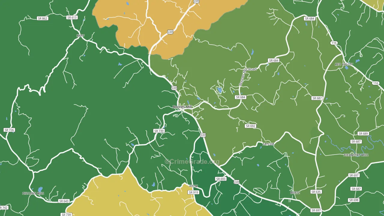 24065, VA Map of Vehicle Theft Rates
