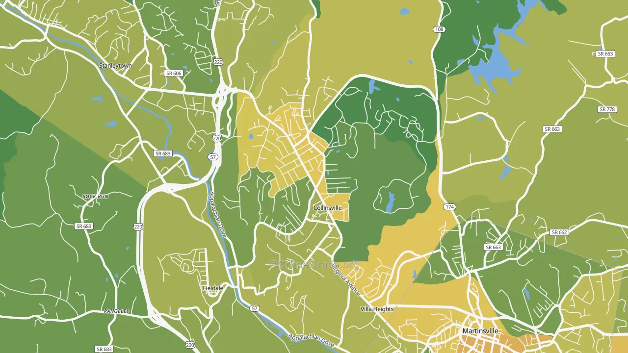 24078, VA Map of Vehicle Theft Rates