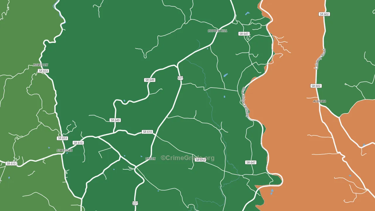 24079, VA Map of Vehicle Theft Rates