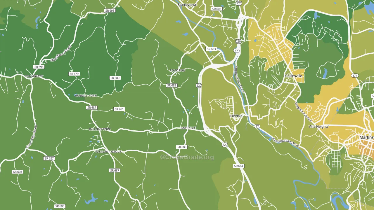 24089, VA Map of Vehicle Theft Rates