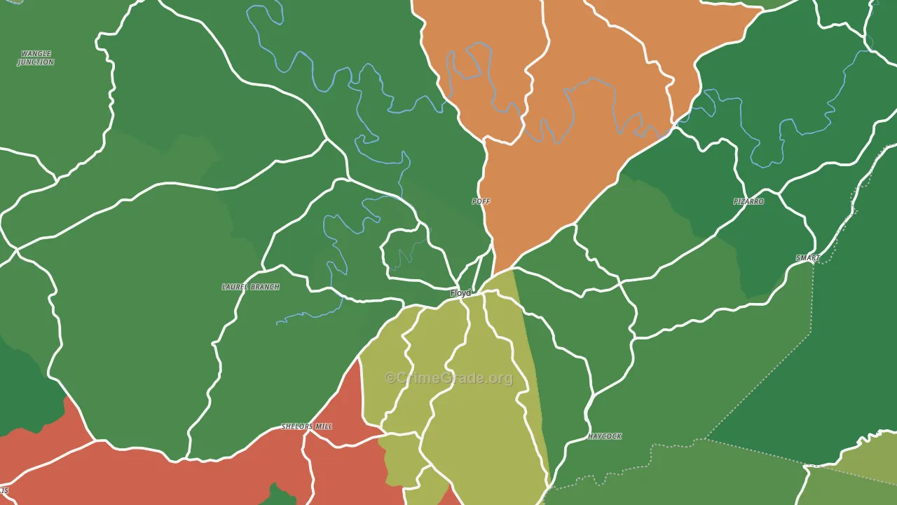 24091, VA Map of Vehicle Theft Rates