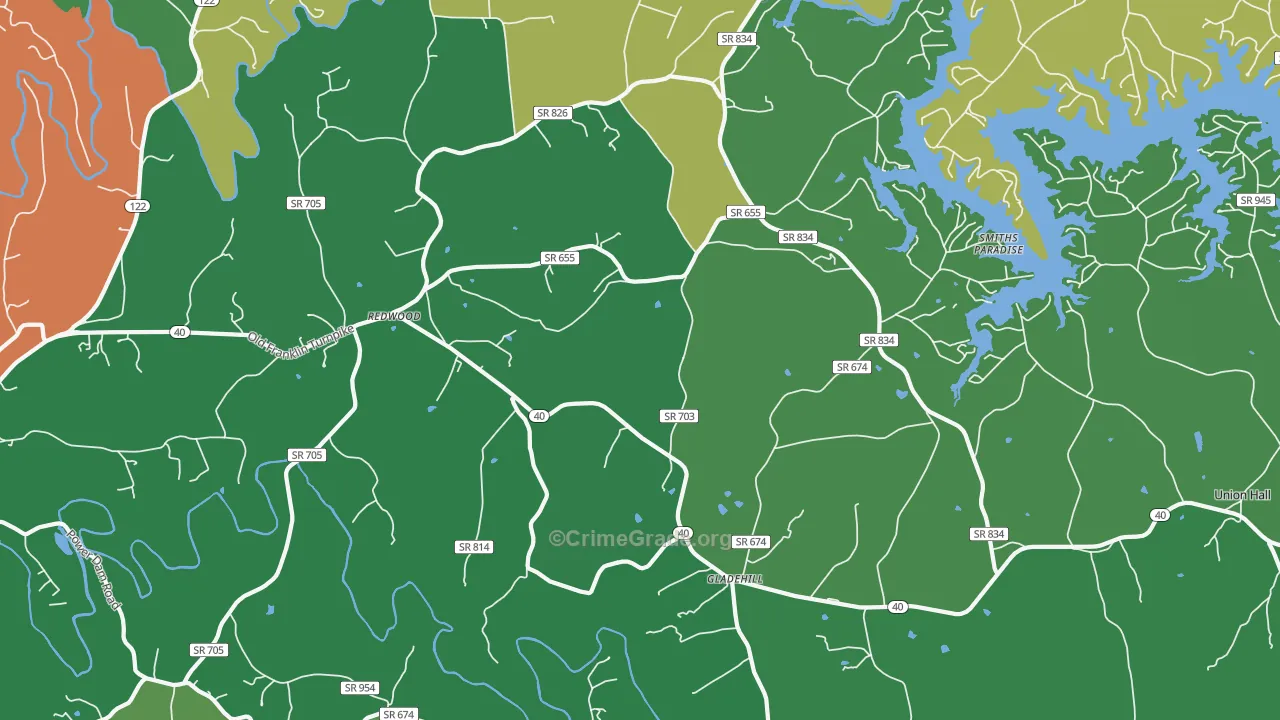 24092, VA Map of Vehicle Theft Rates