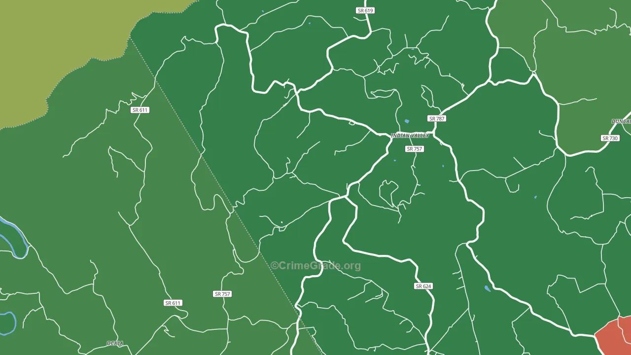 24105, VA Map of Vehicle Theft Rates