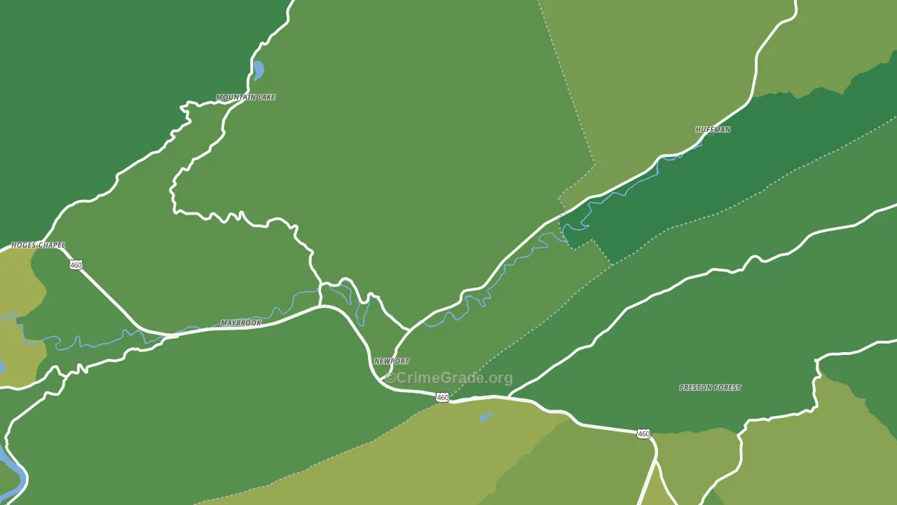 24128, VA Map of Vehicle Theft Rates