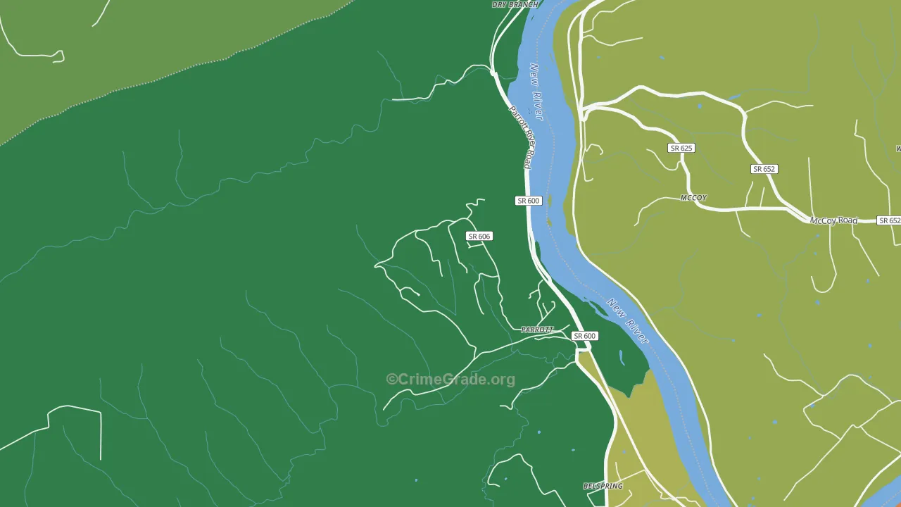 24132, VA Map of Vehicle Theft Rates