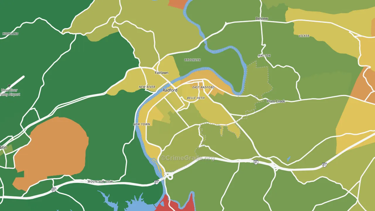 24141, VA Map of Vehicle Theft Rates