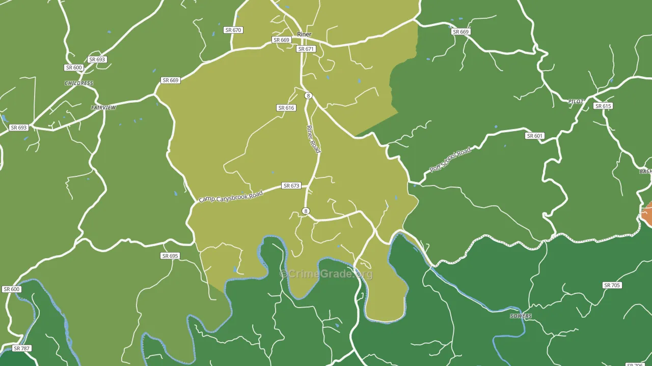 24149, VA Map of Vehicle Theft Rates