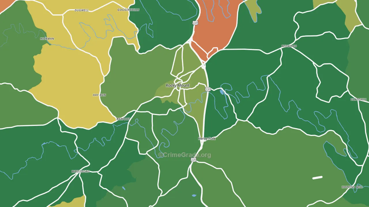 24151, VA Map of Vehicle Theft Rates