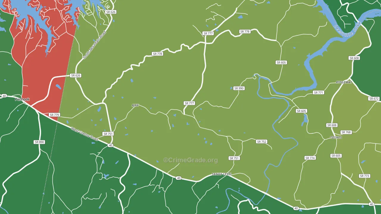 24161, VA Map of Vehicle Theft Rates
