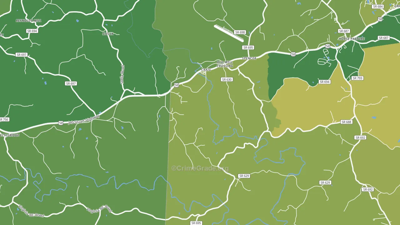 24165, VA Map of Vehicle Theft Rates