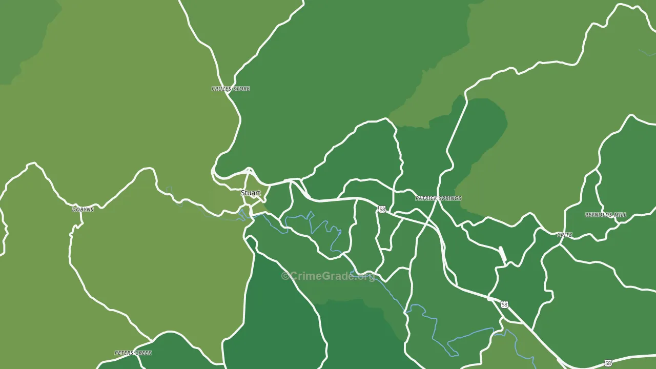 24171, VA Map of Vehicle Theft Rates