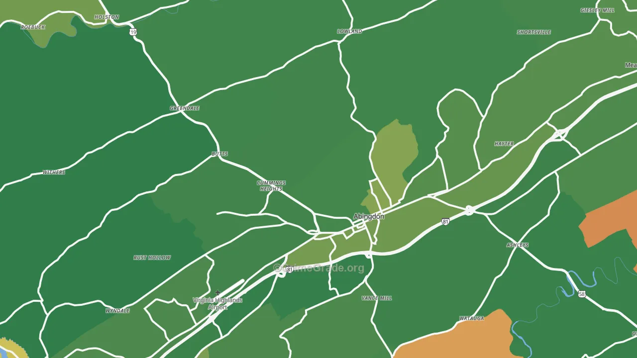 24210, VA Map of Vehicle Theft Rates