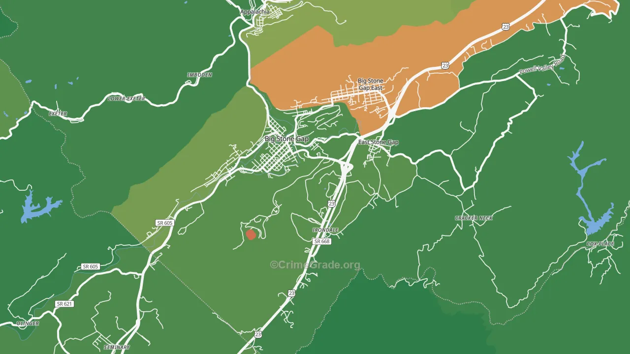 24219, VA Map of Vehicle Theft Rates