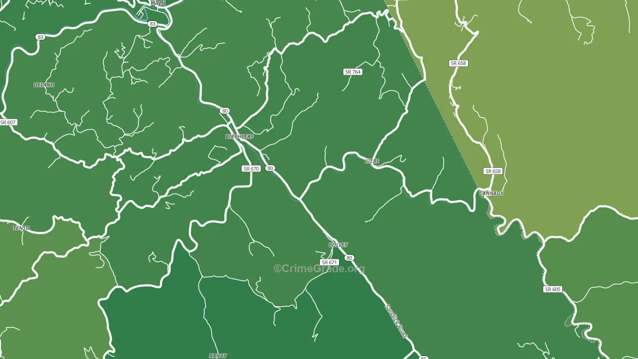 24220, VA Map of Vehicle Theft Rates