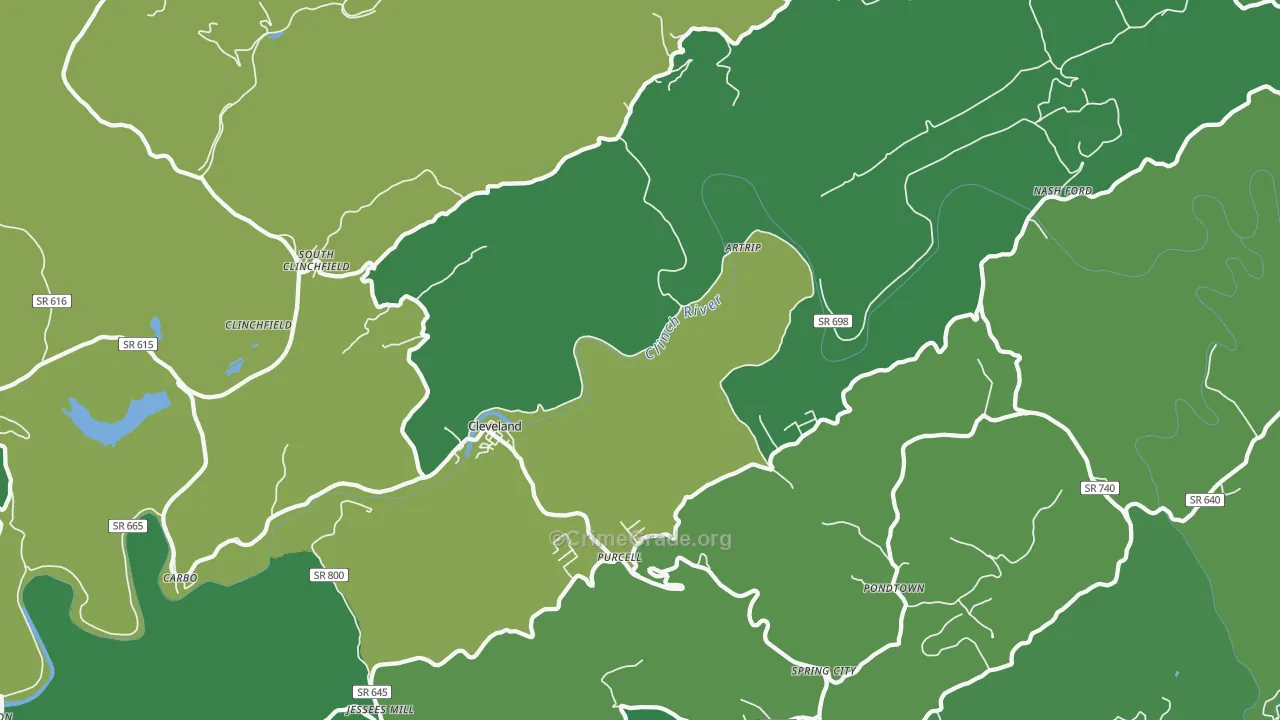 24225, VA Map of Vehicle Theft Rates