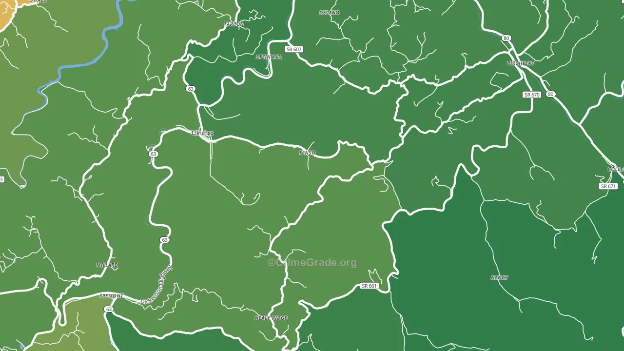 24226, VA Map of Vehicle Theft Rates