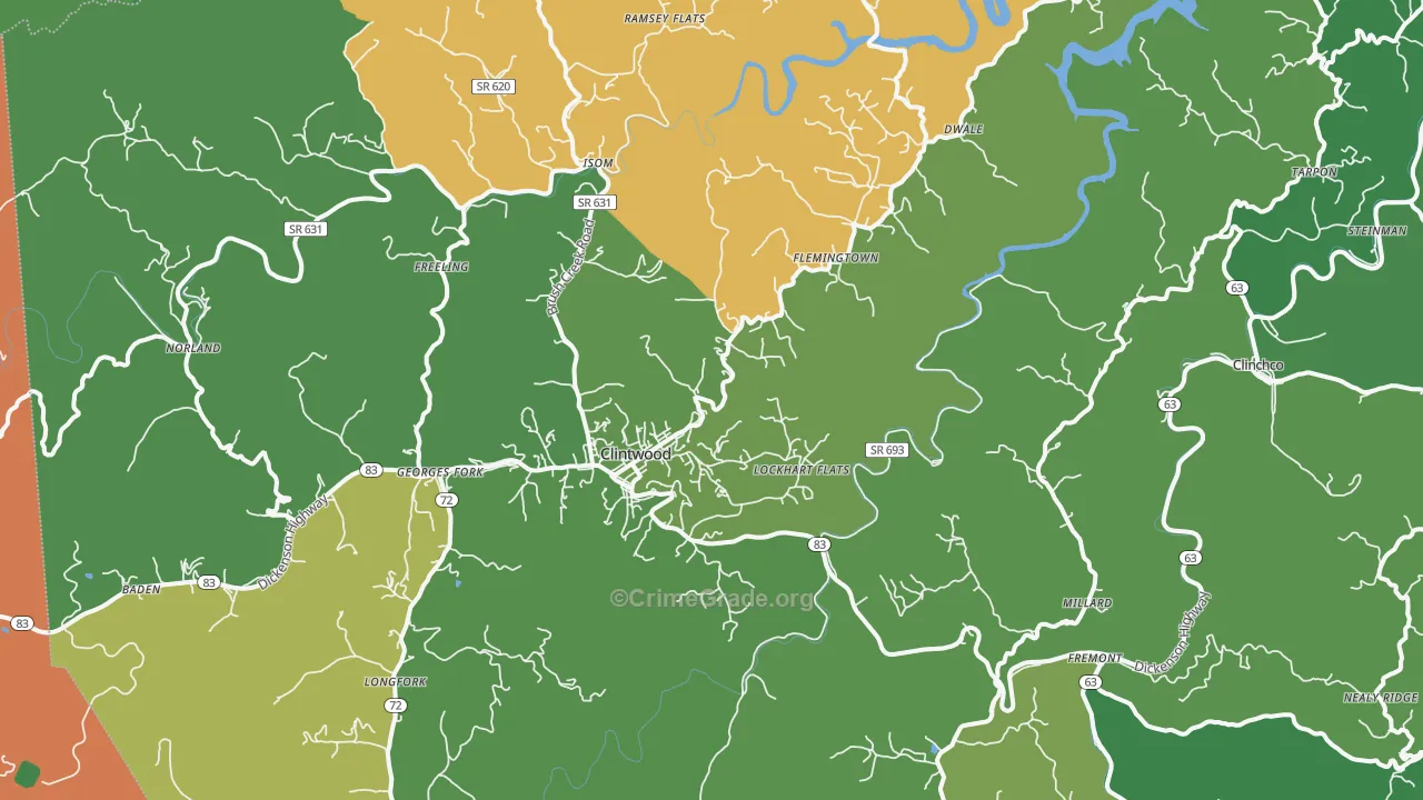 24228, VA Map of Vehicle Theft Rates