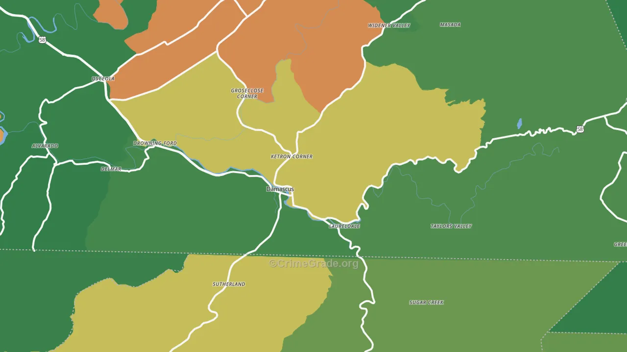 24236, VA Map of Vehicle Theft Rates