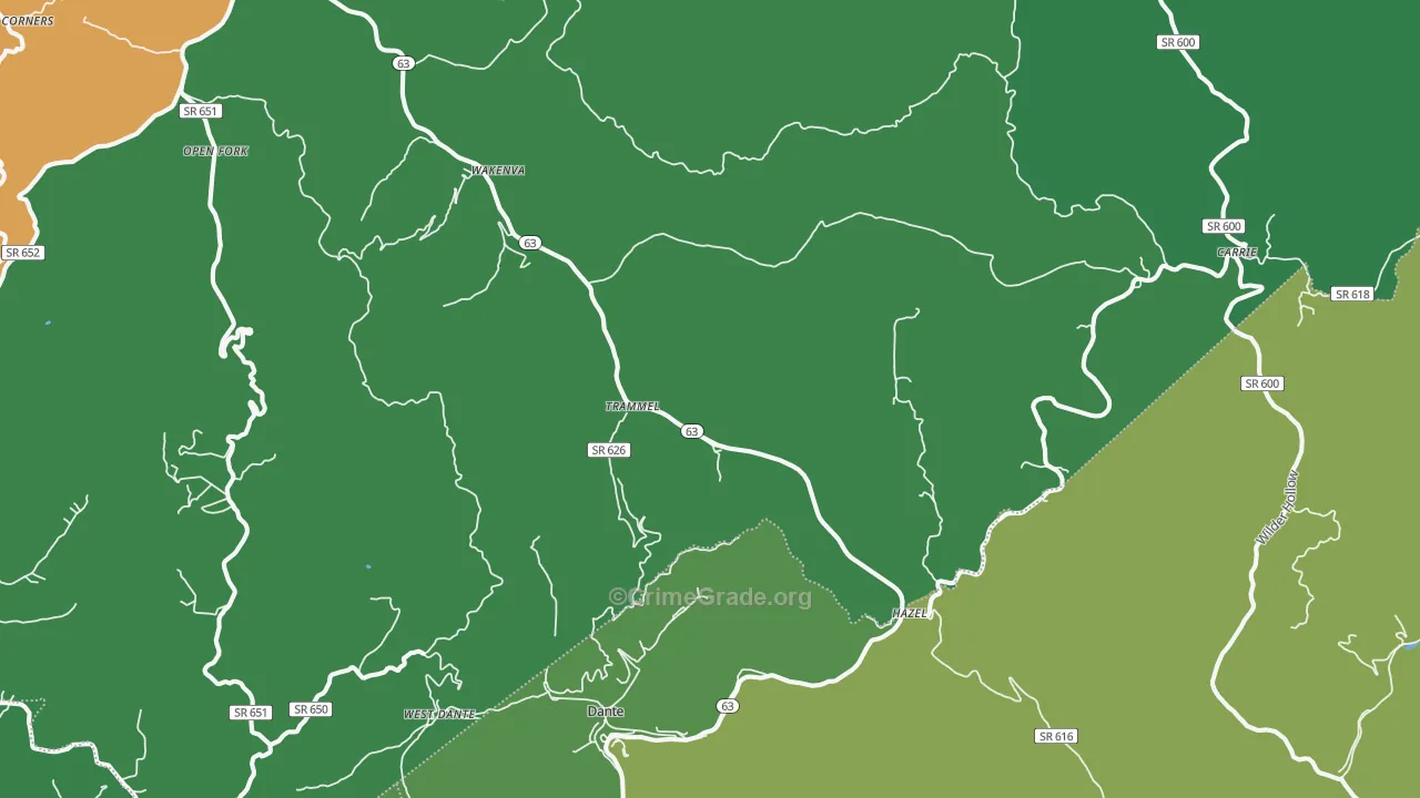 24237, VA Map of Vehicle Theft Rates