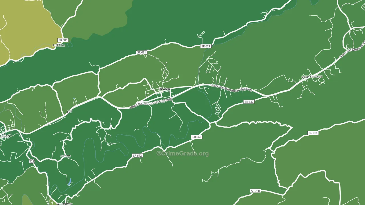24243, VA Map of Vehicle Theft Rates