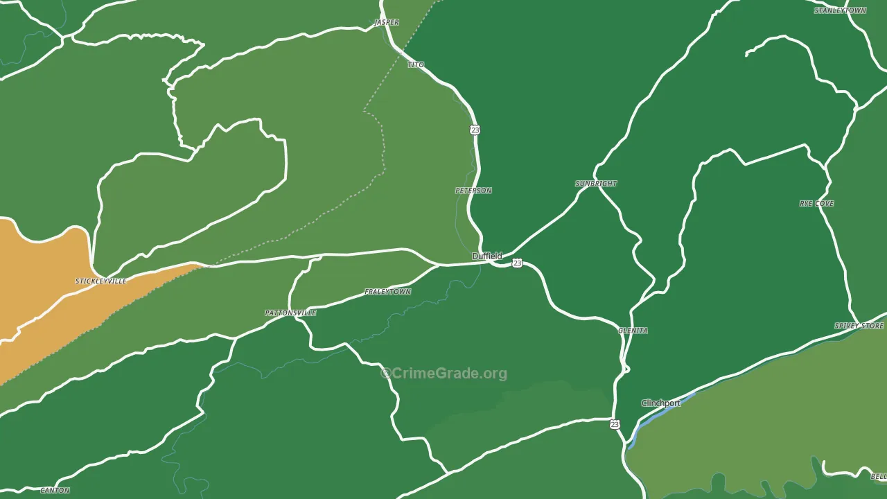24244, VA Map of Vehicle Theft Rates