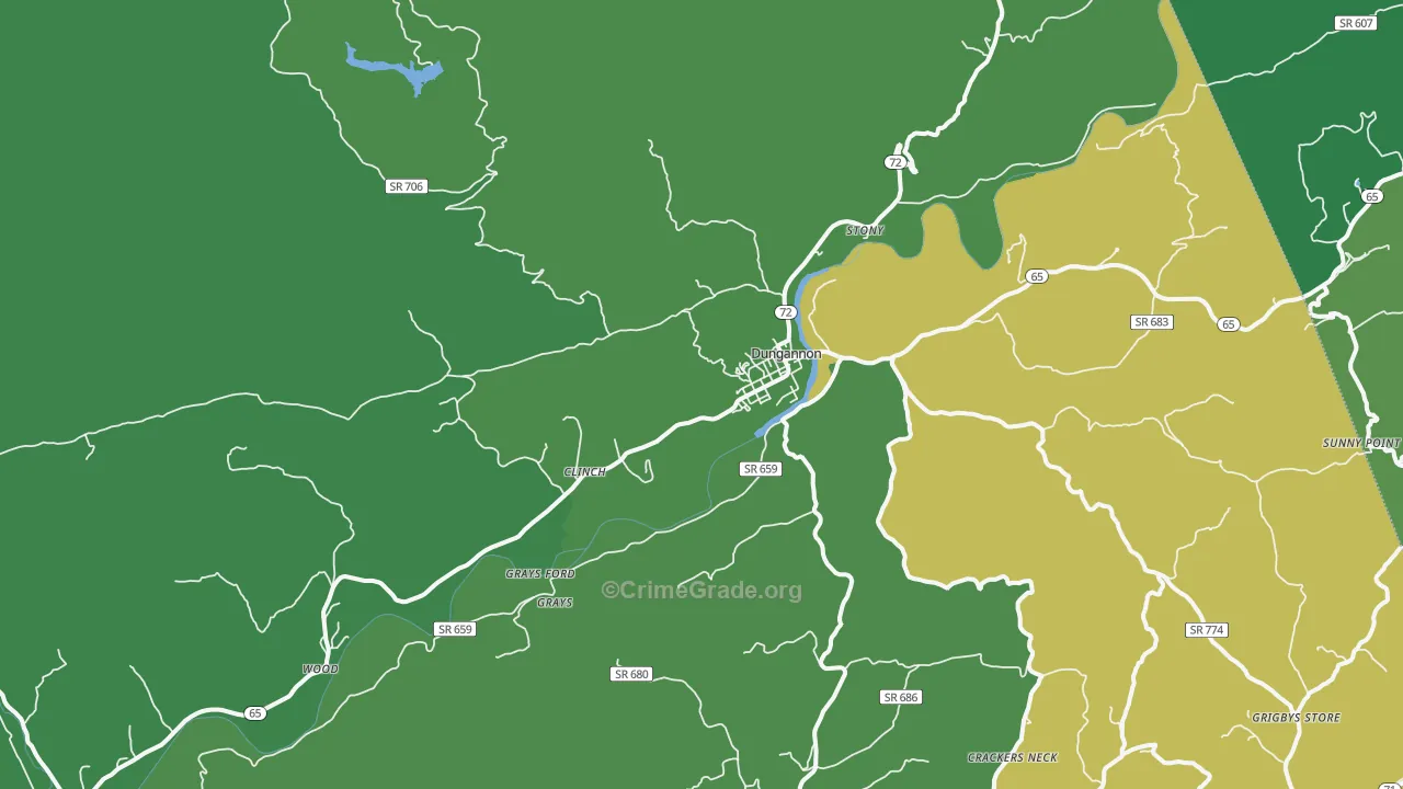 24245, VA Map of Vehicle Theft Rates