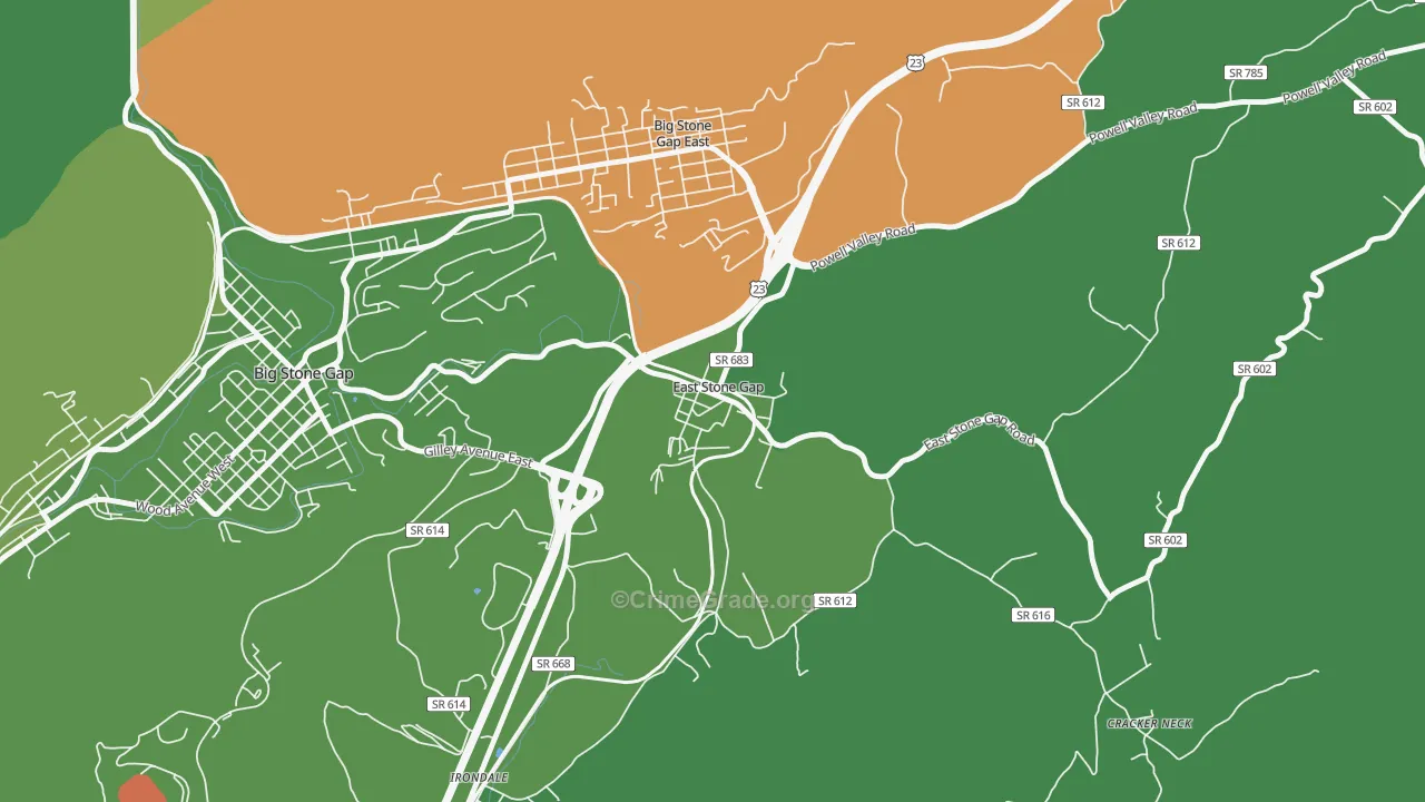 24246, VA Map of Vehicle Theft Rates