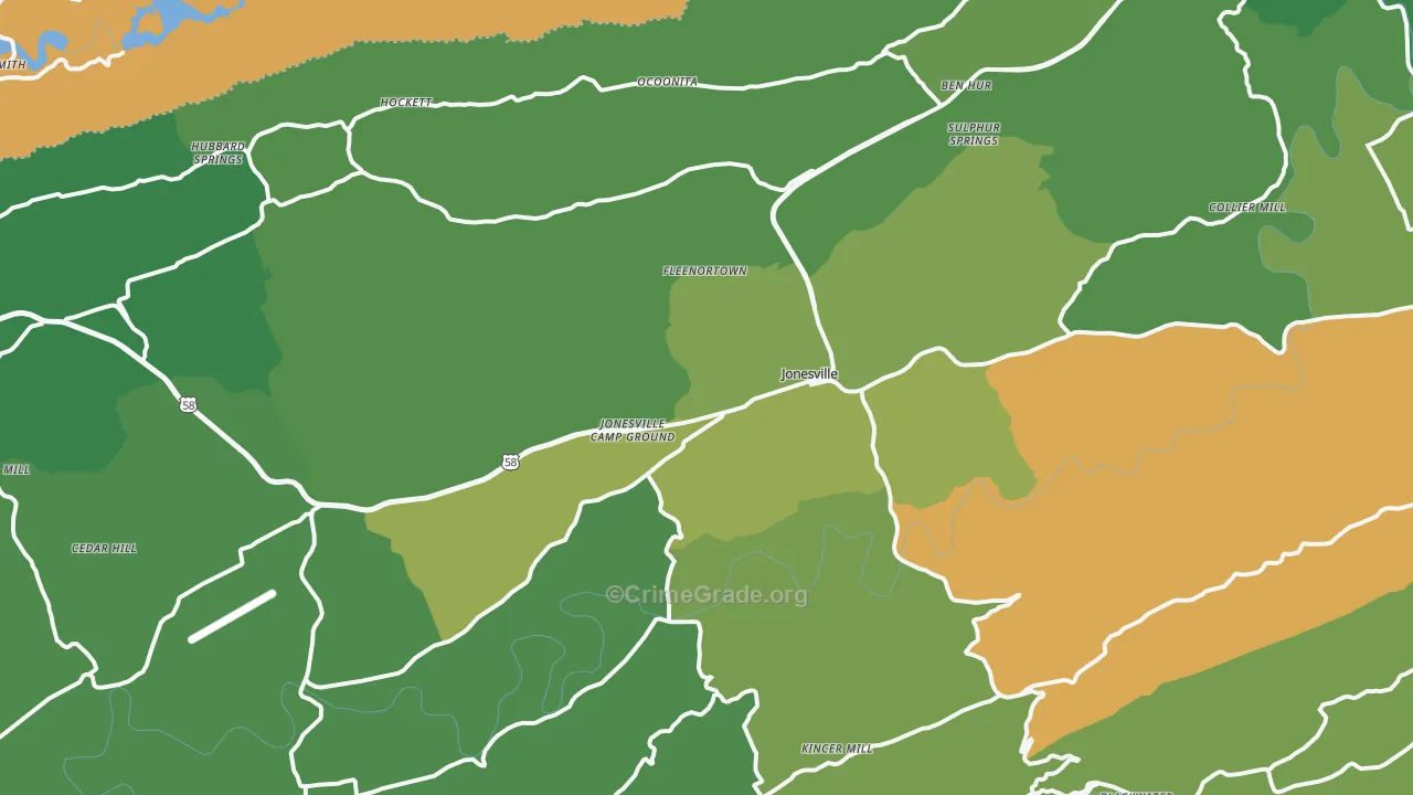 24263, VA Map of Vehicle Theft Rates