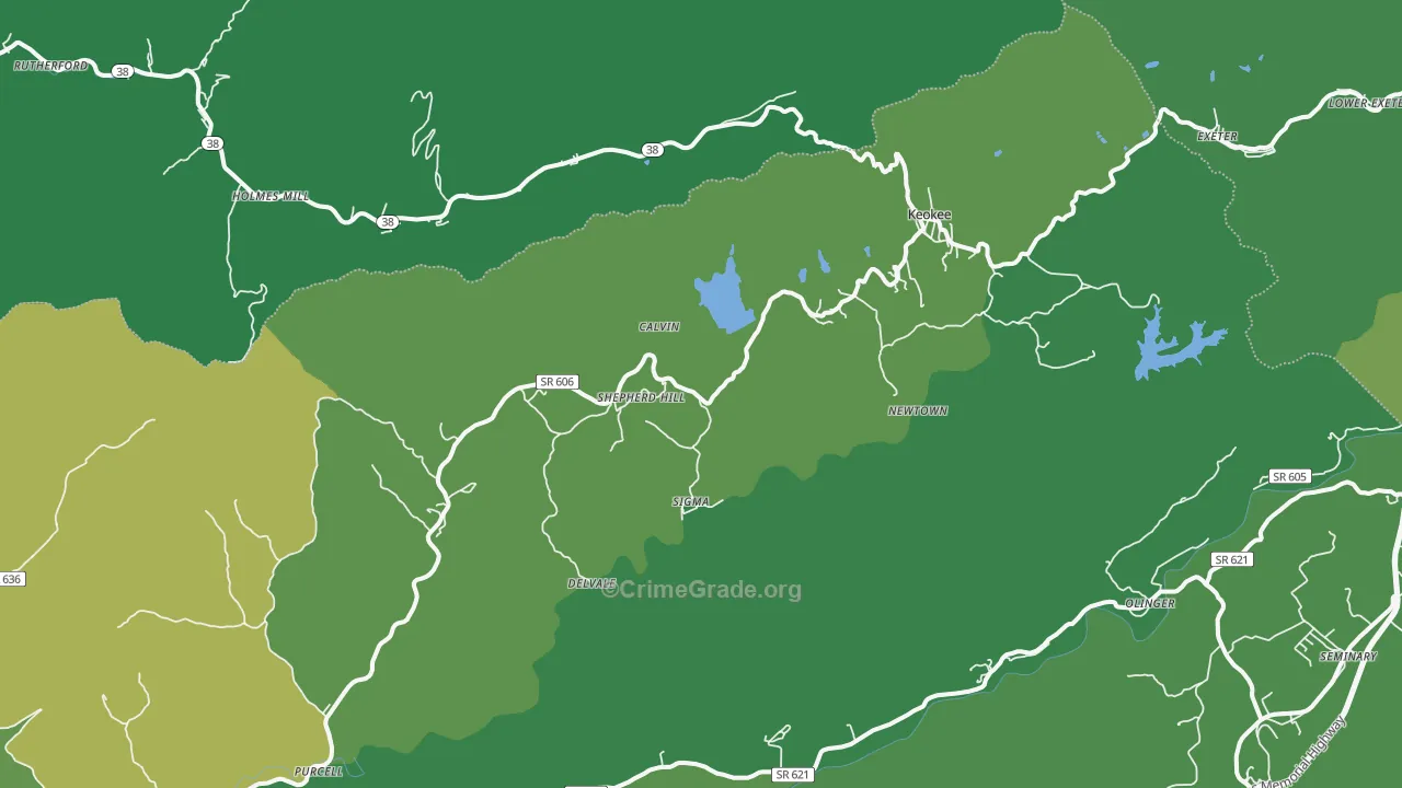 24265, VA Map of Vehicle Theft Rates