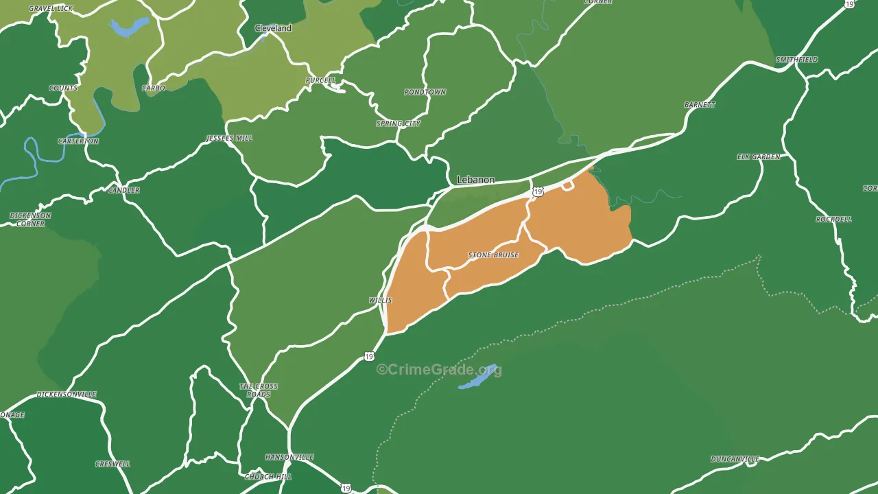 24266, VA Map of Vehicle Theft Rates