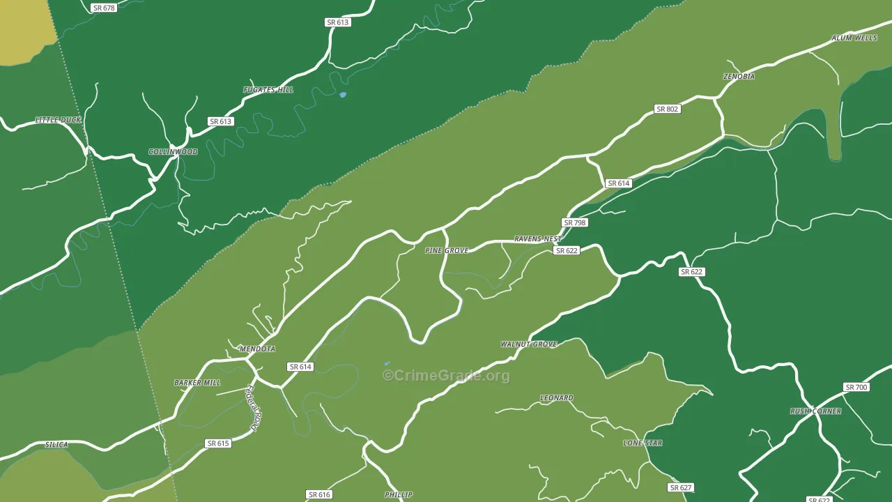 24270, VA Map of Vehicle Theft Rates