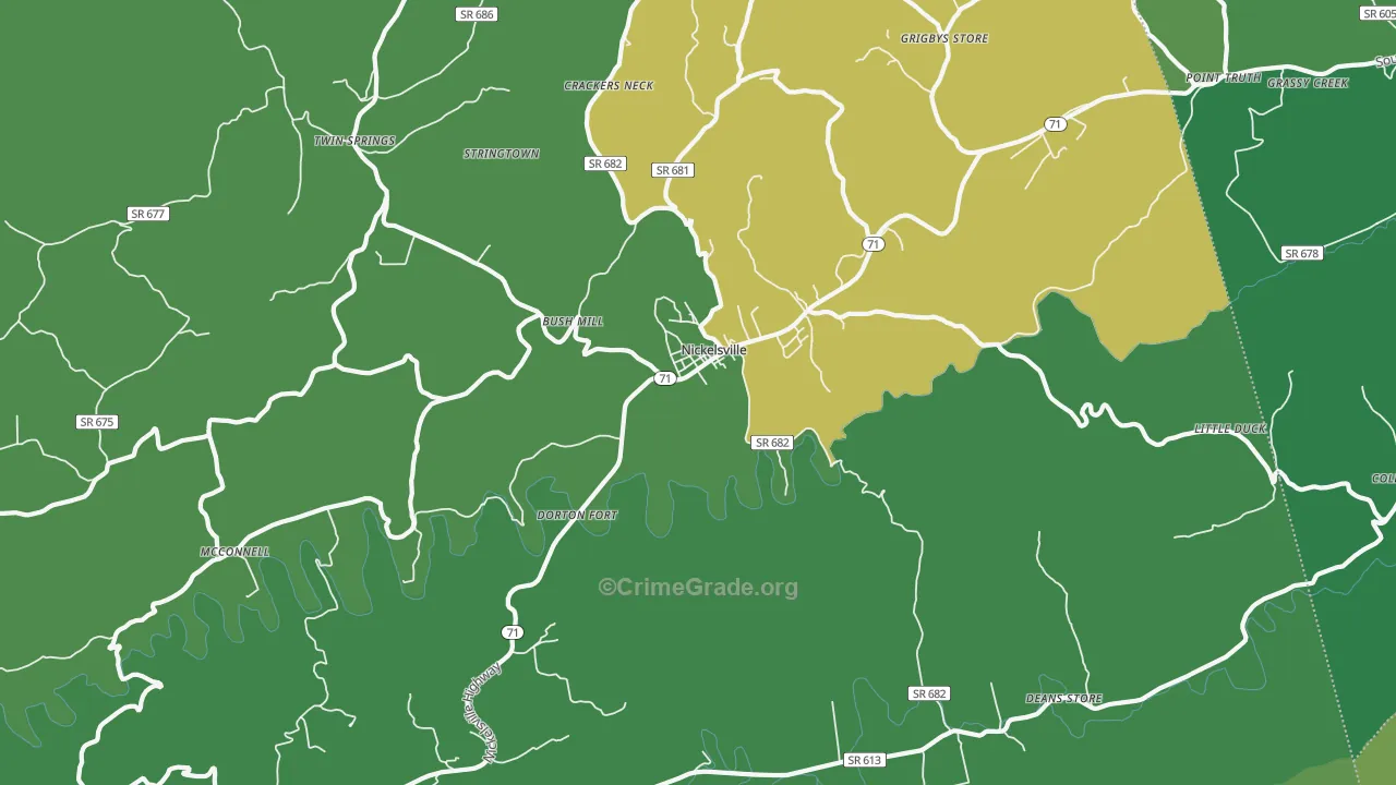 24271, VA Map of Vehicle Theft Rates