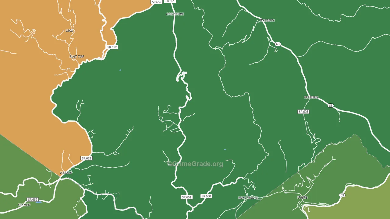 24272, VA Map of Vehicle Theft Rates