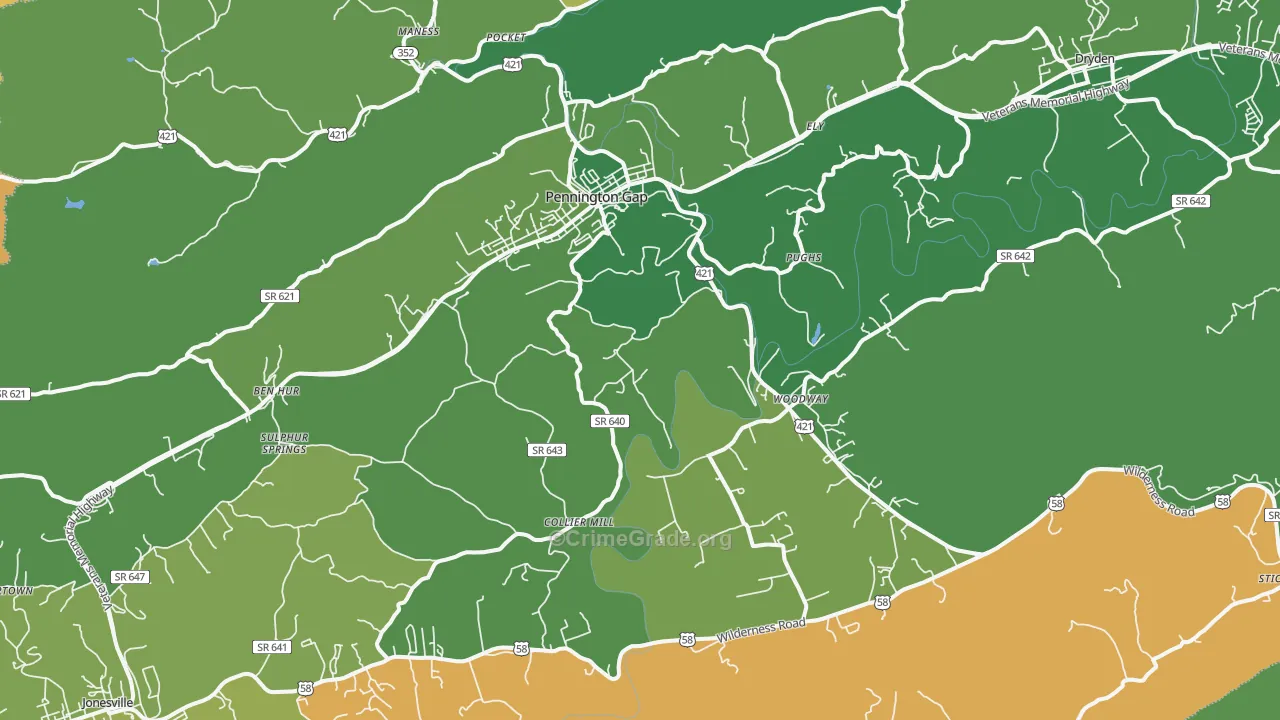 24277, VA Map of Vehicle Theft Rates