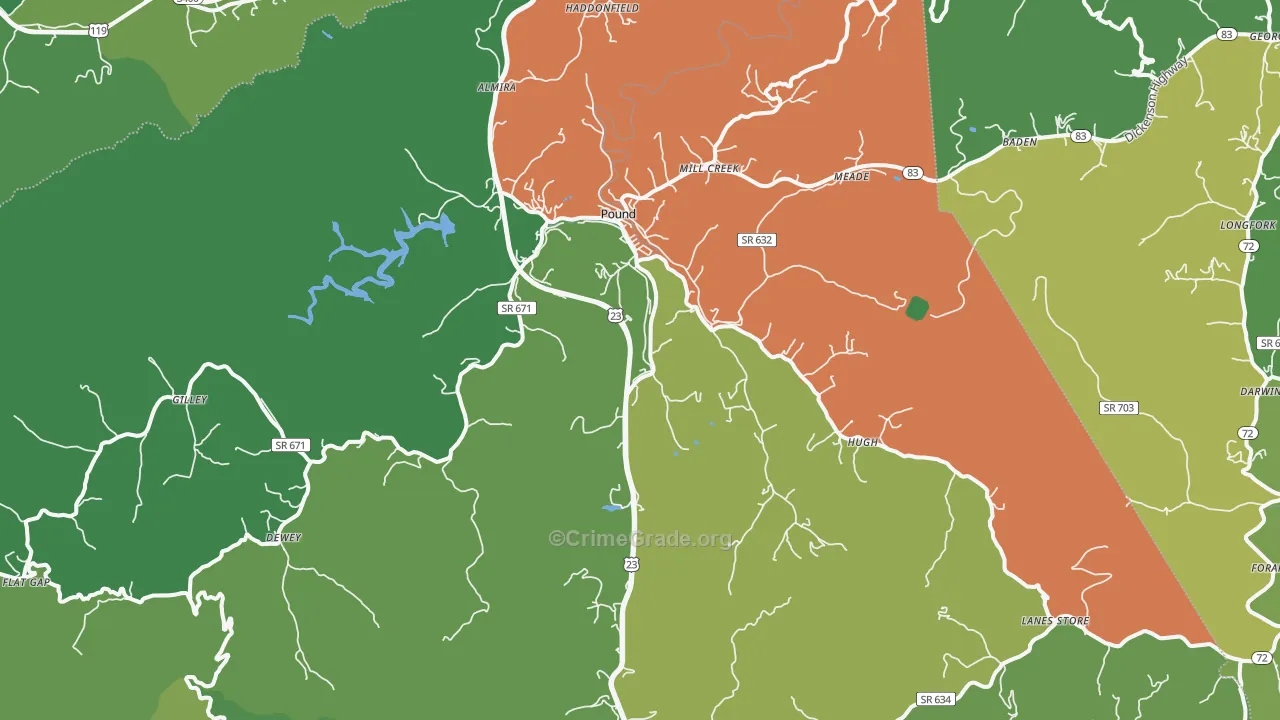 24279, VA Map of Vehicle Theft Rates