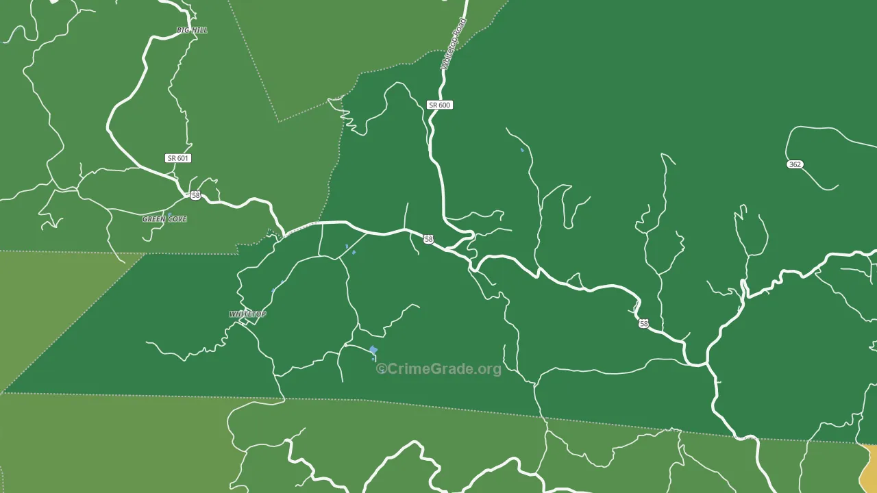 24292, VA Map of Vehicle Theft Rates