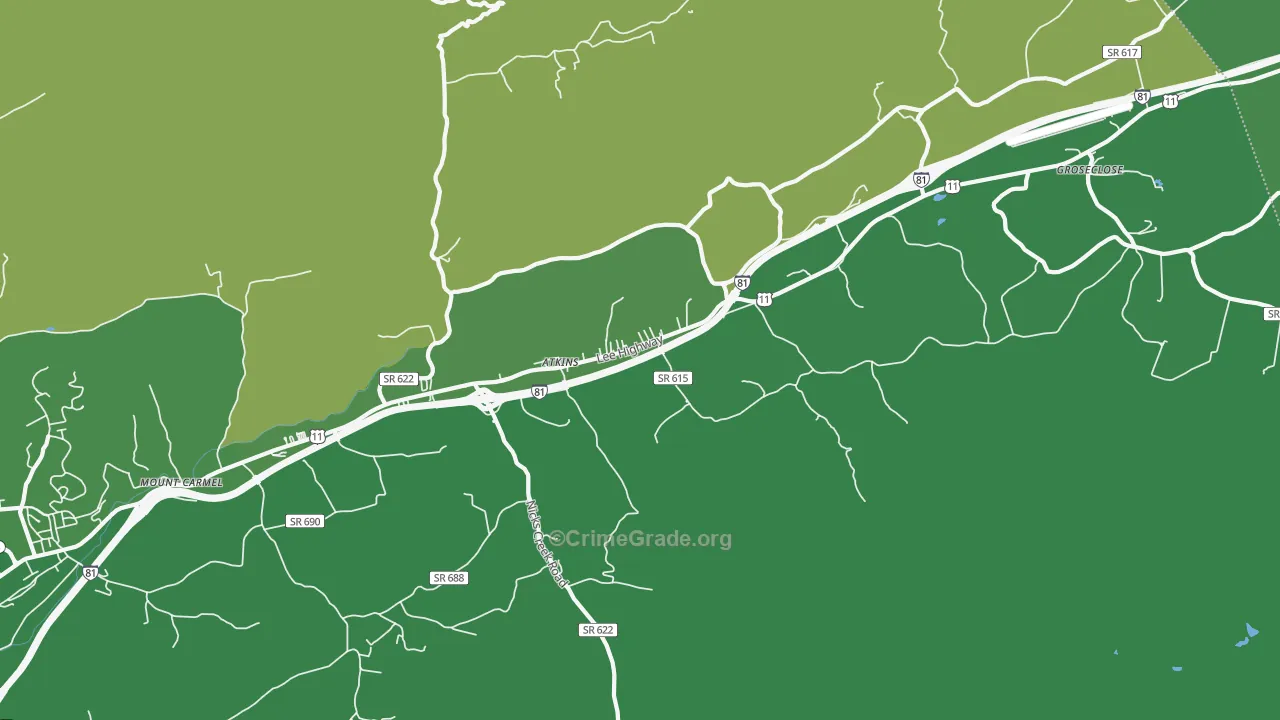 24311, VA Map of Vehicle Theft Rates