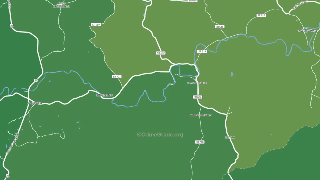 24322, VA Map of Vehicle Theft Rates