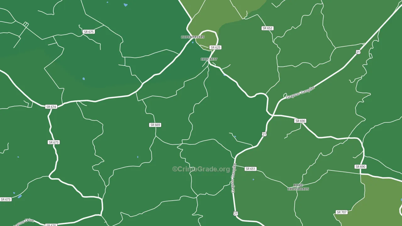 24323, VA Map of Vehicle Theft Rates