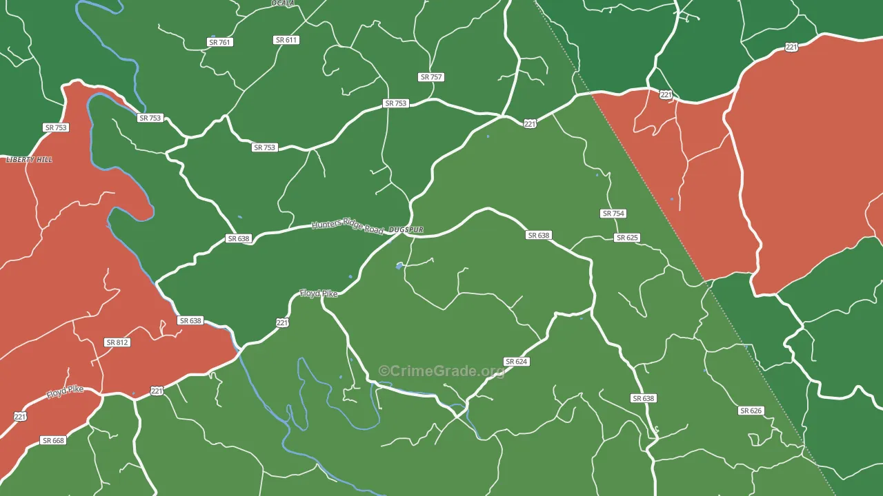 24325, VA Map of Vehicle Theft Rates