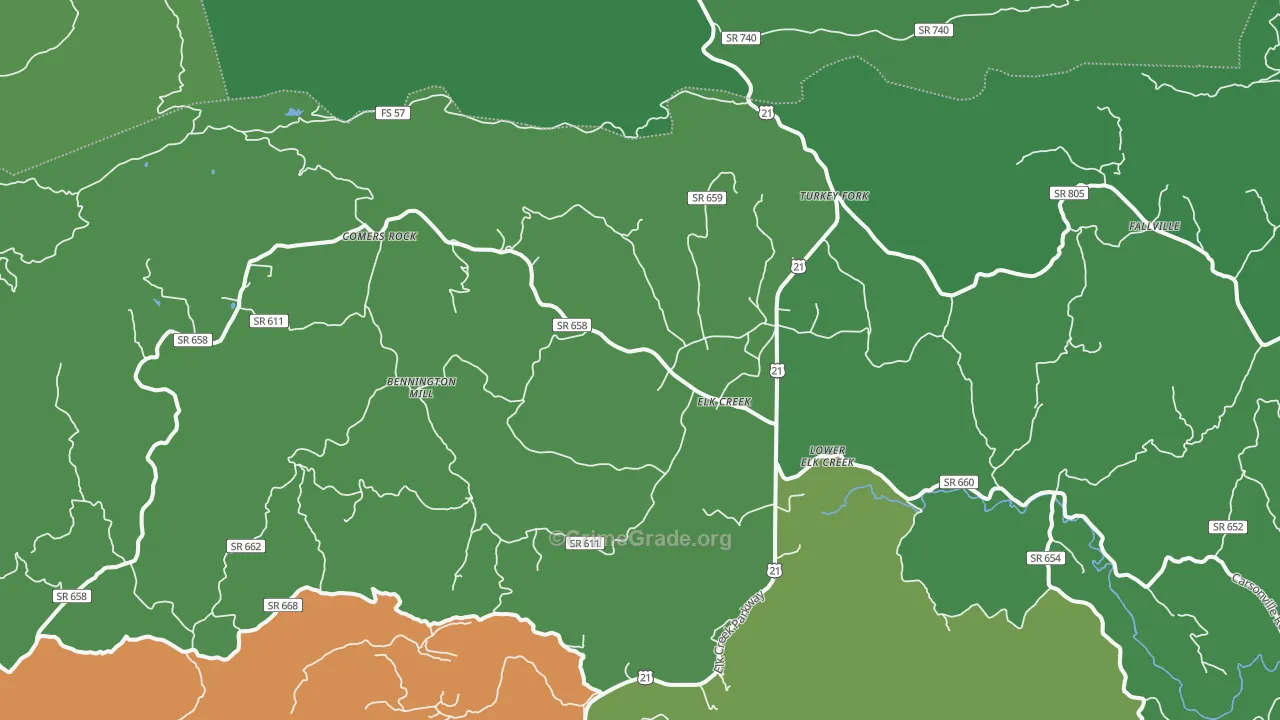 24326, VA Map of Vehicle Theft Rates