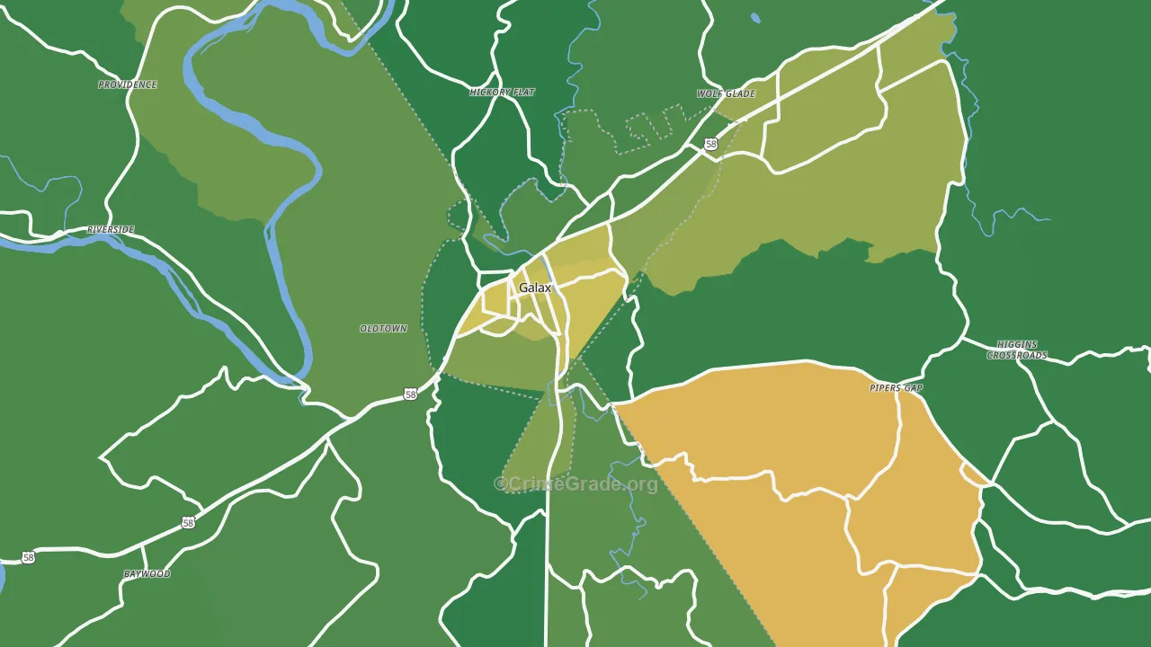 24333, VA Map of Vehicle Theft Rates
