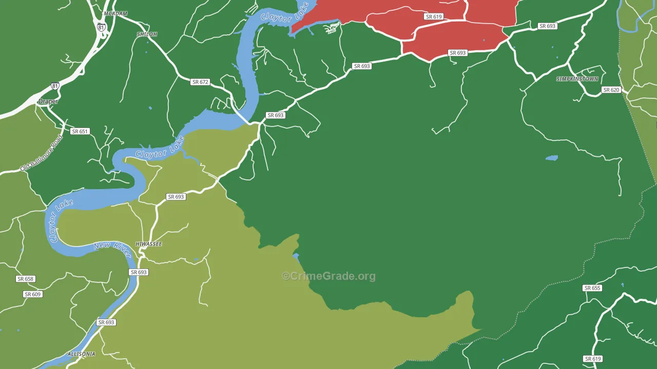 24347, VA Map of Vehicle Theft Rates