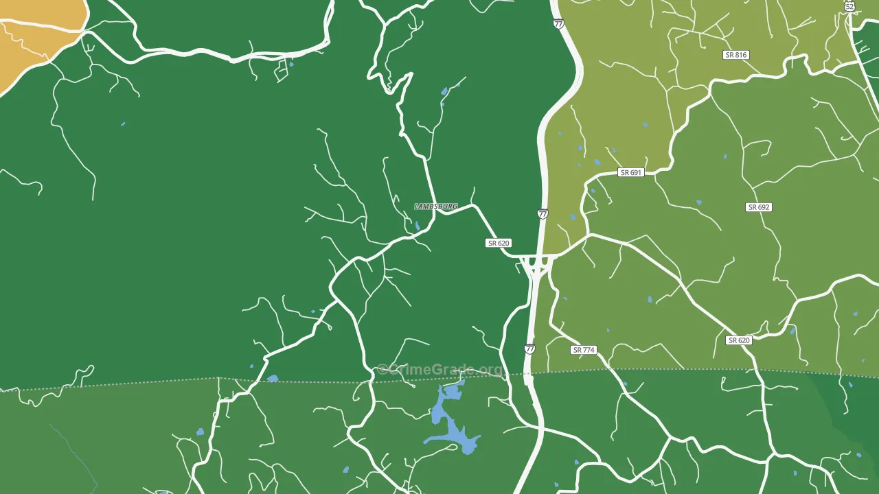 24351, VA Map of Vehicle Theft Rates